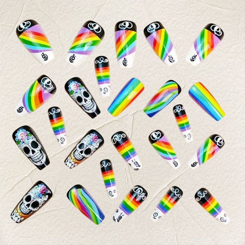 Creative artificial nails with skull design Kalsten