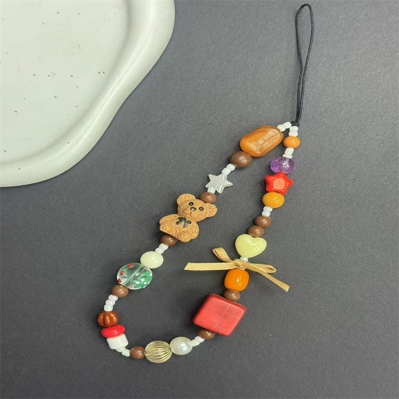 Playful Beaded Charm Phone Lanyard Kalsten 1790136000