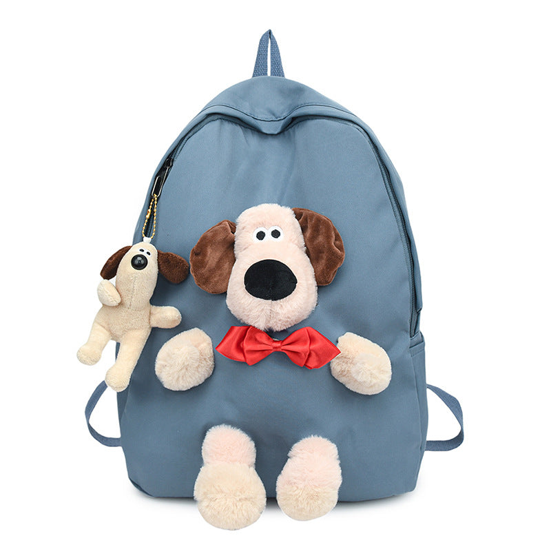 Plush Cartoon Dog-Themed Backpack