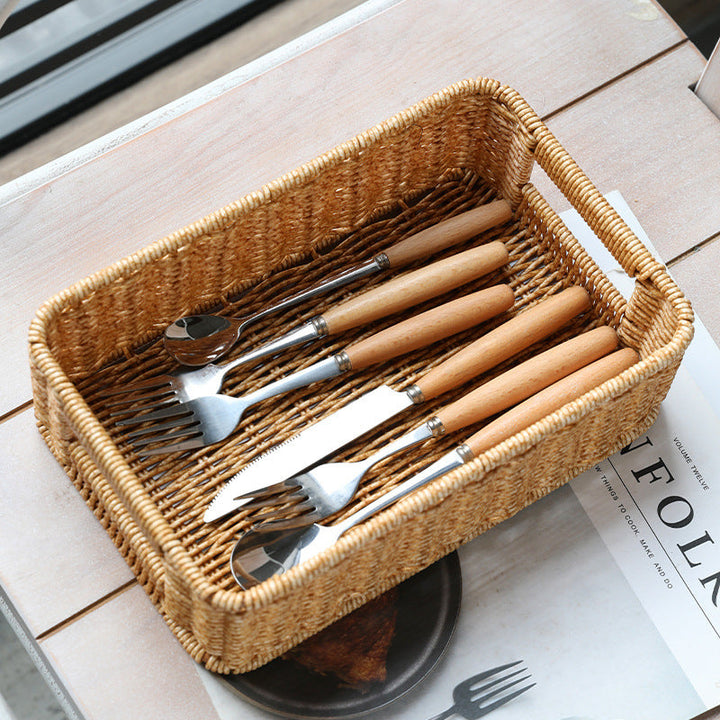 Handwoven Rustic Storage Tray Kalsten