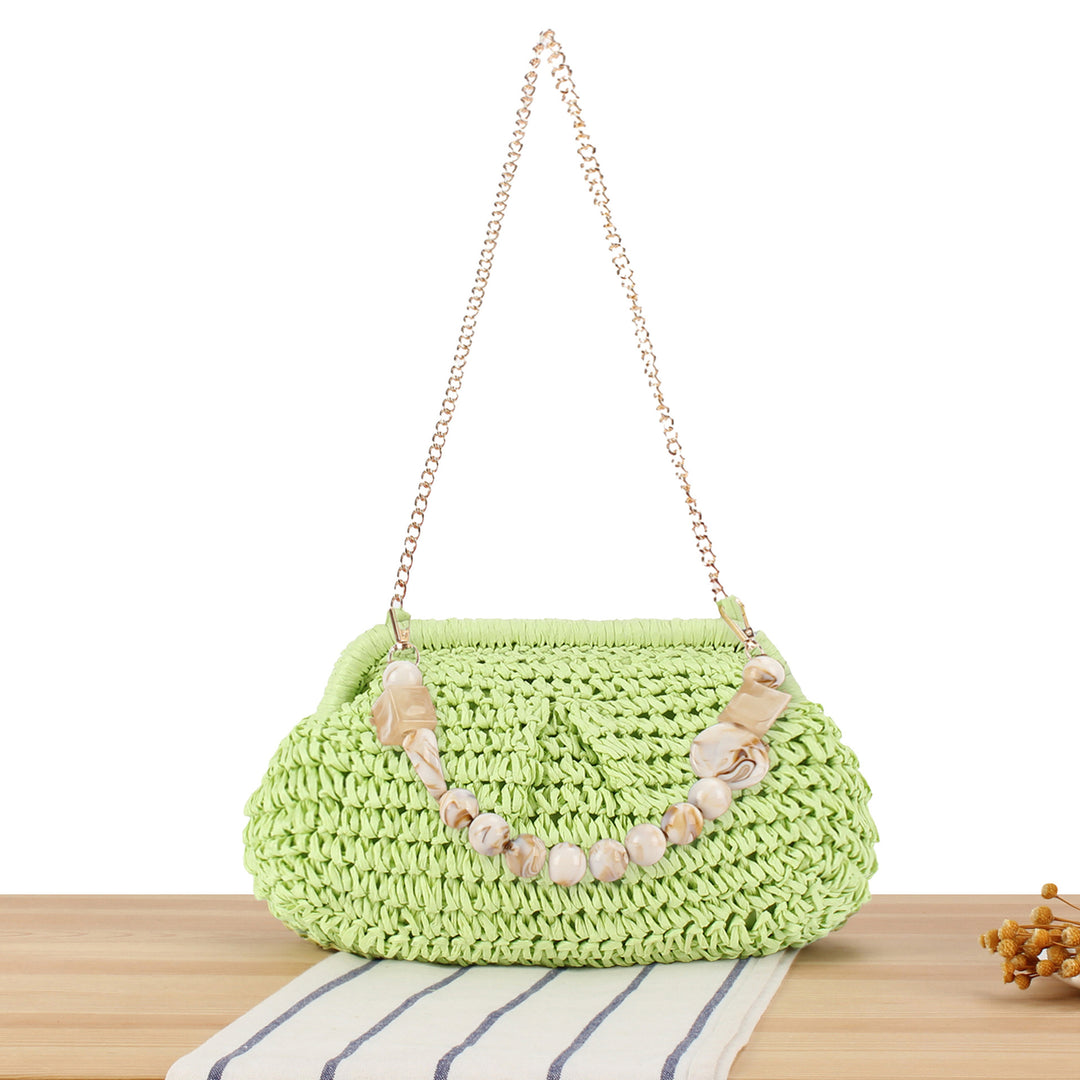 Braided Clutch with Pearl Accent Kalsten