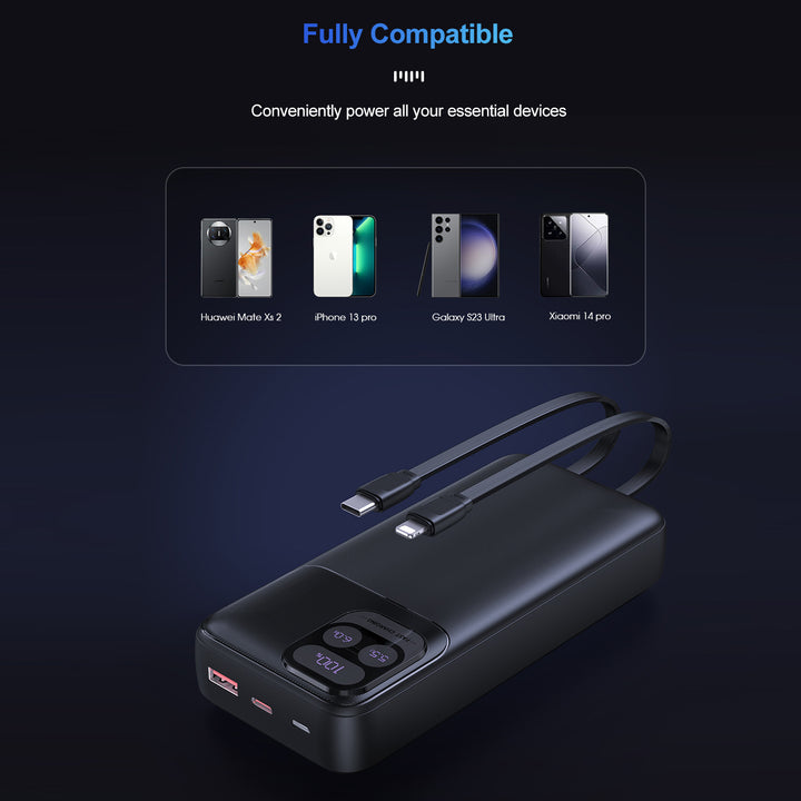 Power bank with dual charging cable and fast charging function Kalsten