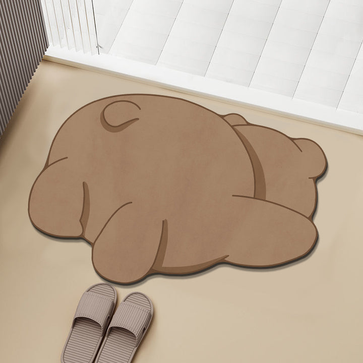 Cute Cartoon Animal-Themed Bath Mat