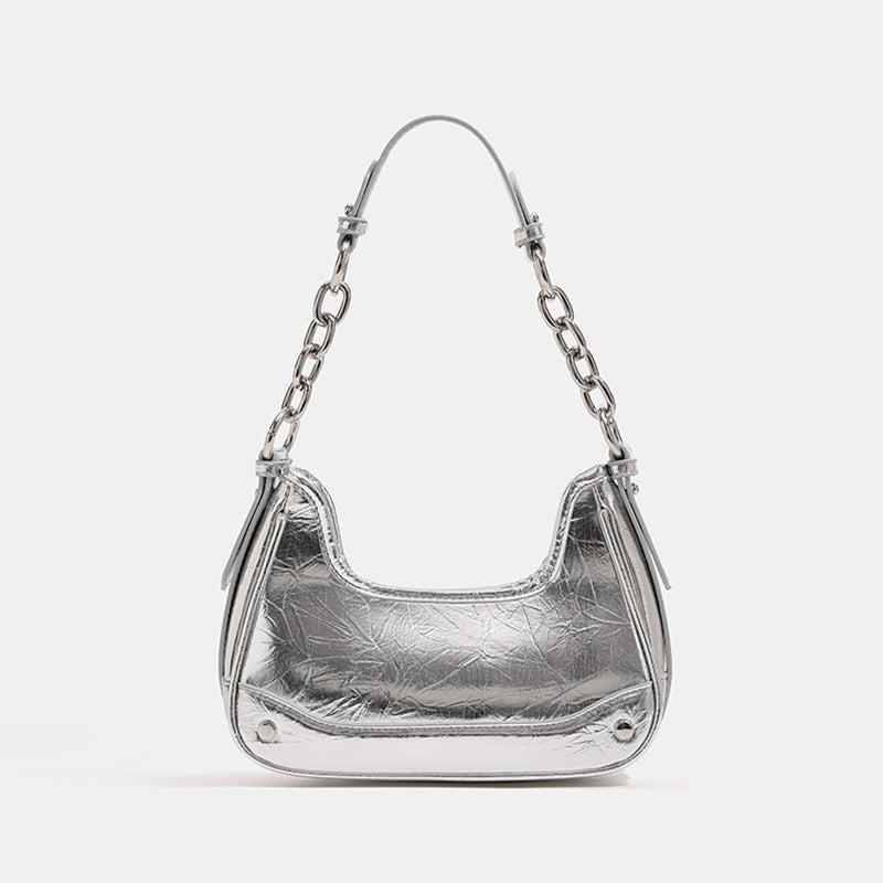 Chic Metallic Shoulder Bag Kalsten