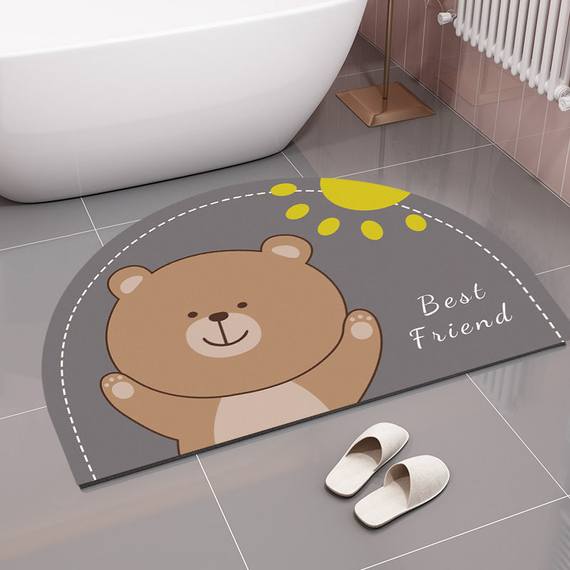 Cute Cartoon Food-Themed Bath Mat