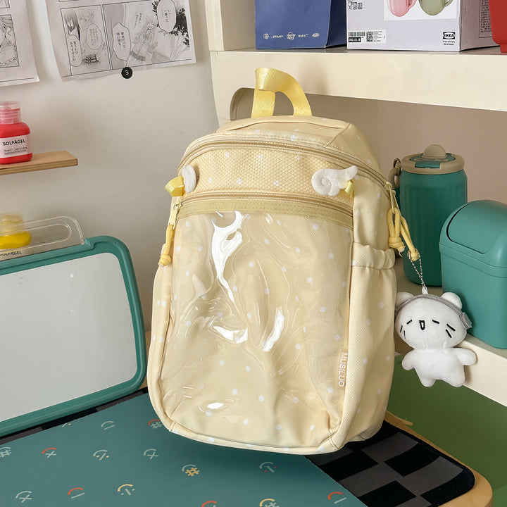 Transparent Dot-Patterned Backpack Kalsten