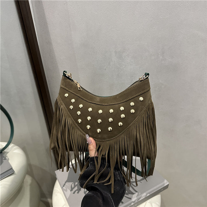 Bohemian Fringe Detail Crossbody Bag Kalsten