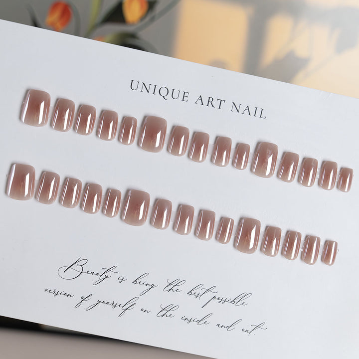 Elegant Short Almond-Shaped Press-On Nails