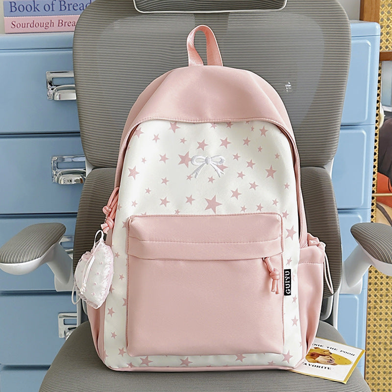 Cartoon-Themed Star-Patterned Backpack Kalsten