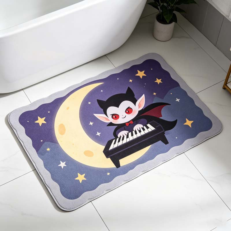 Halloween-Themed Soft Bath Mat for Bathroom