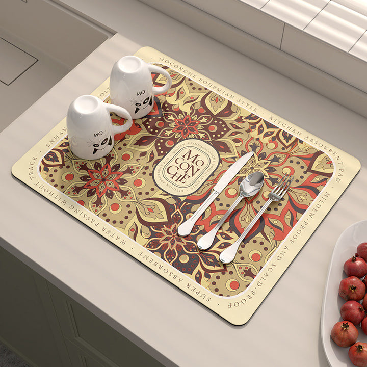Abstract Mandala Design Kitchen Table Mat