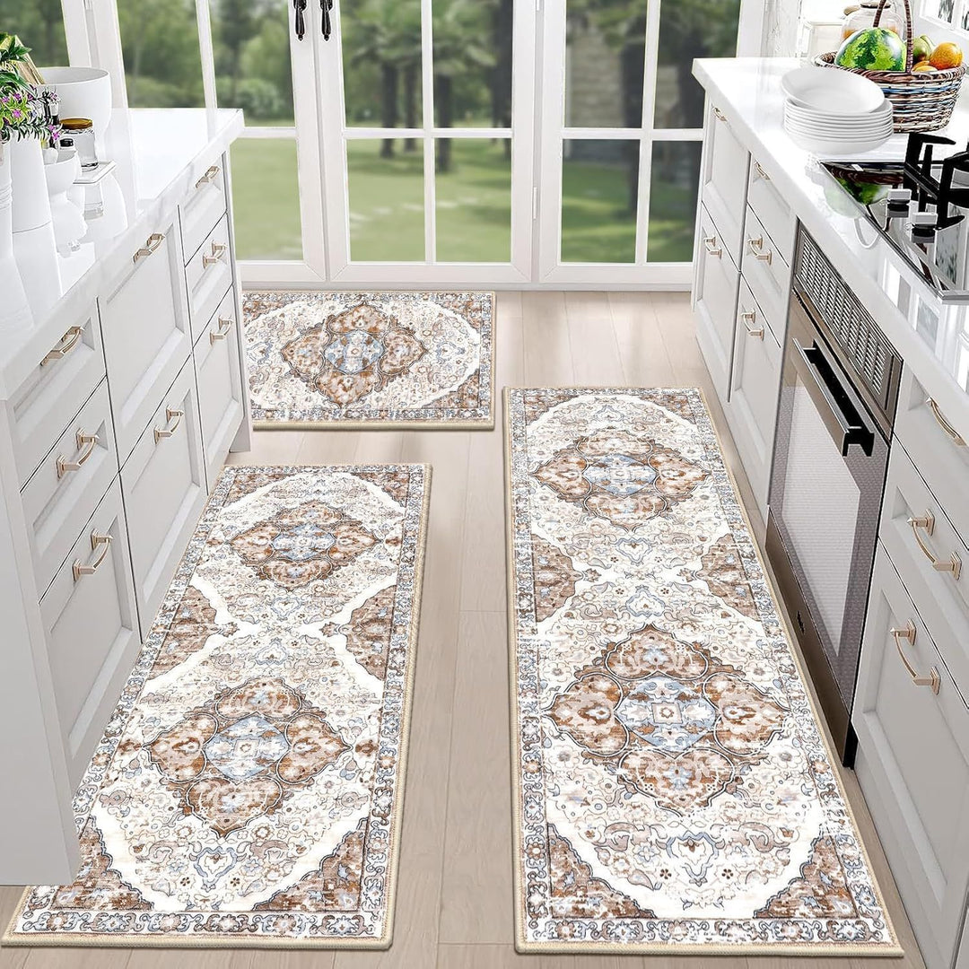 Vintage-Inspired Persian Kitchen Runner Mat