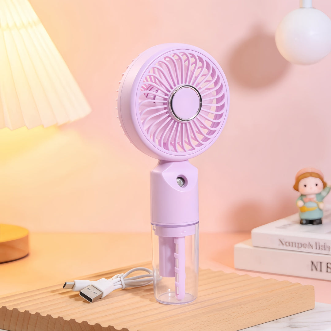 Ladies portable mini fan with integrated spray function Kalsten