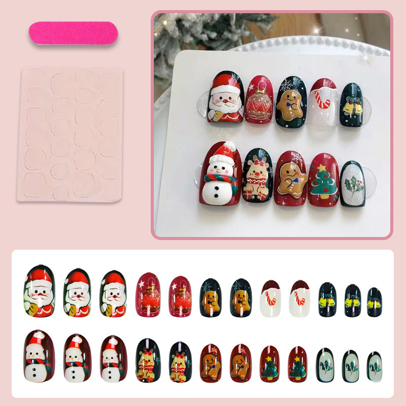 Artificial nail set with festive Christmas motifs Kalsten 1787561395