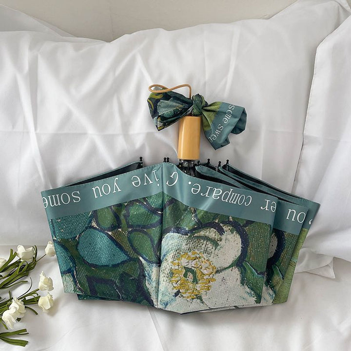 Women's Folding Umbrella with Floral Accents Kalsten