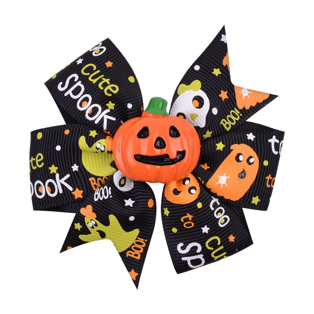 Halloween-Themed Hair Bow Clip Kalsten