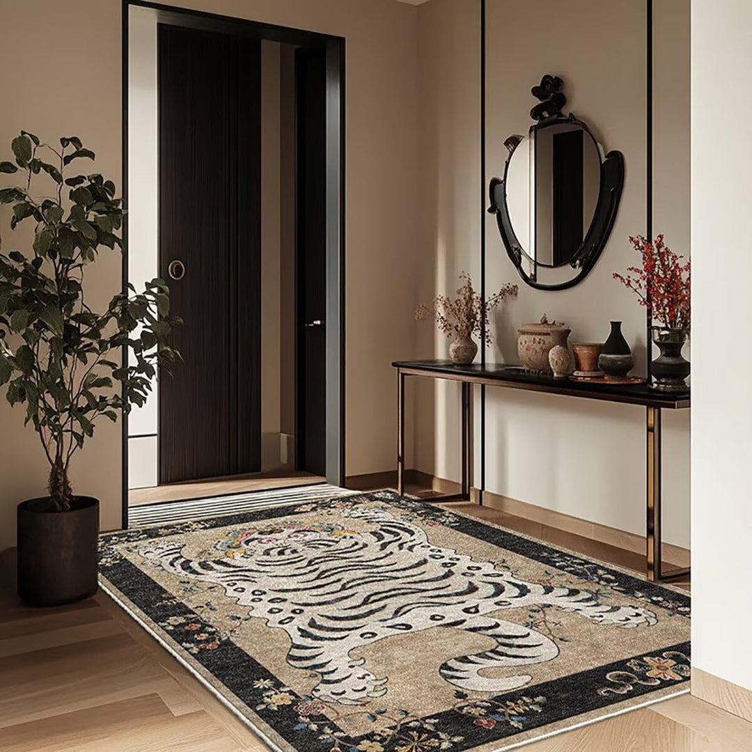 Artistic Tiger Print Area Rug Kalsten