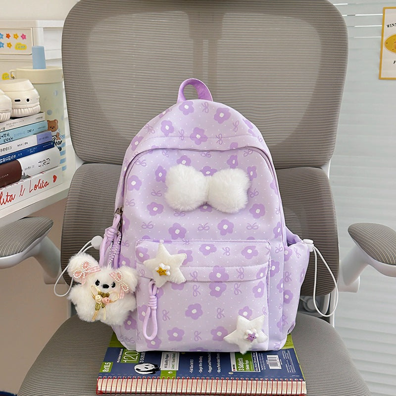 Floral-Embellished Patterned Backpack Kalsten