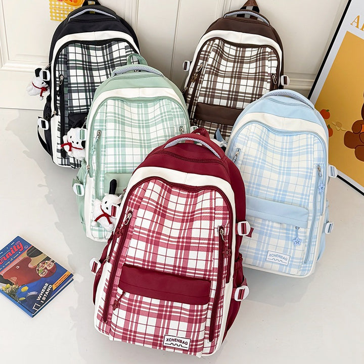 Stylish Checkered Patterned Backpack Kalsten