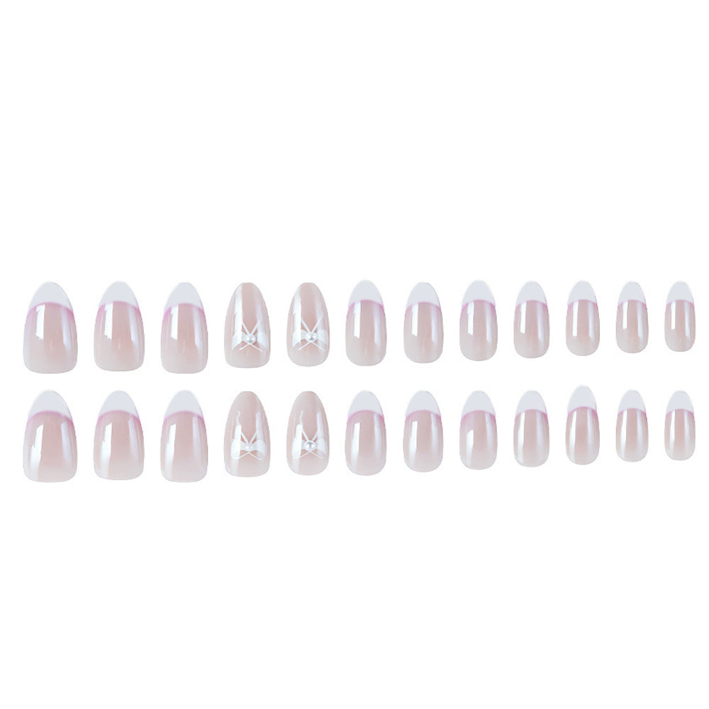 Elegant Floral French Tip Nail Enhancements Kalsten