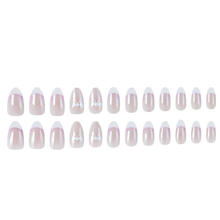 Elegant Floral French Tip Nail Enhancements Kalsten