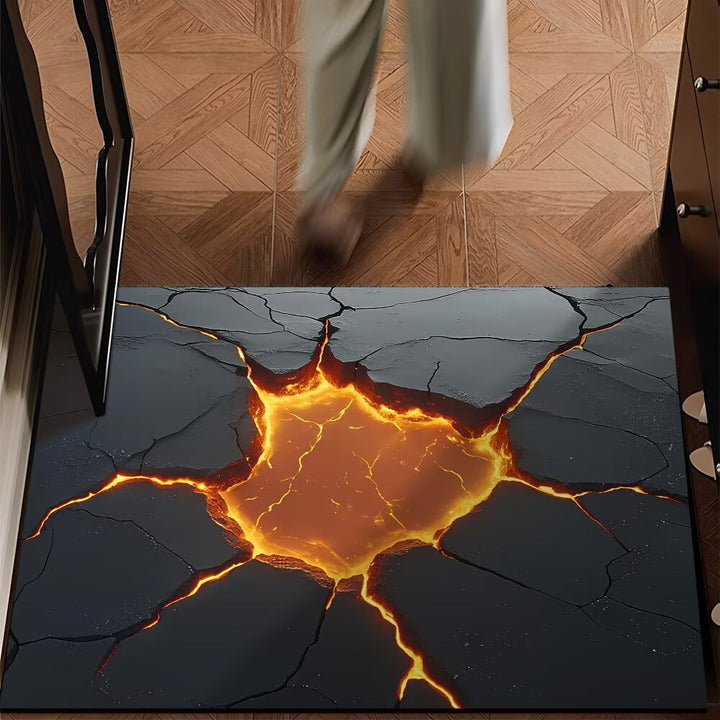 Artistic Lava Design Floor Mat