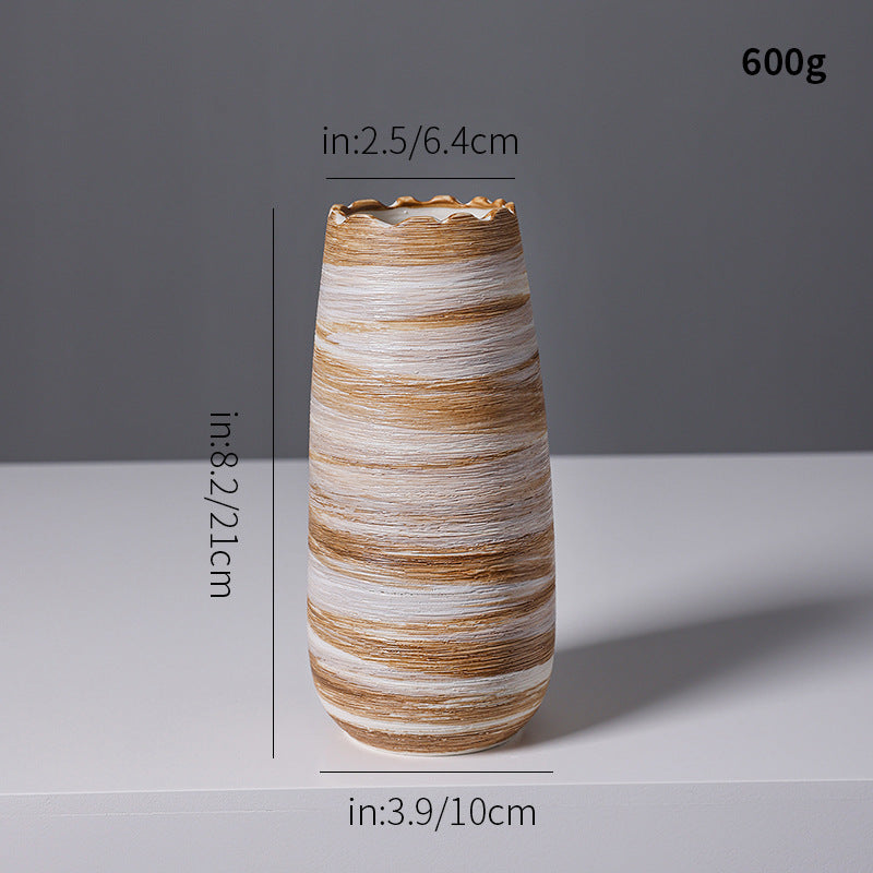 Artistic Spiral Design Ceramic Vase Kalsten