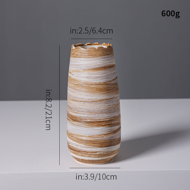 Artistic Spiral Design Ceramic Vase Kalsten
