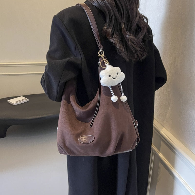 Soft Suede Slouchy Shoulder Bag