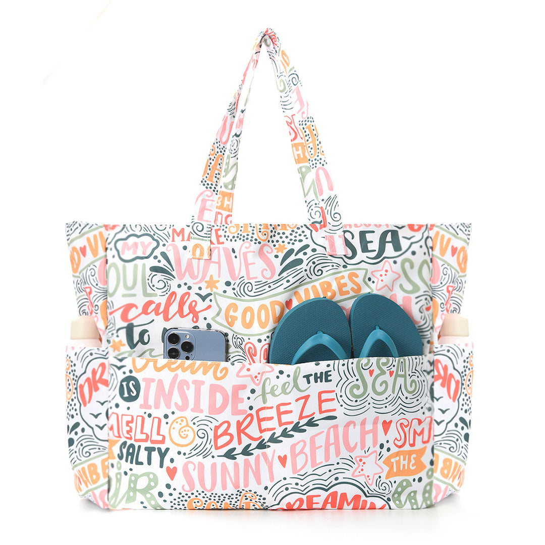 Spacious and Stylish Shopping Bag with Striped Pattern Kalsten