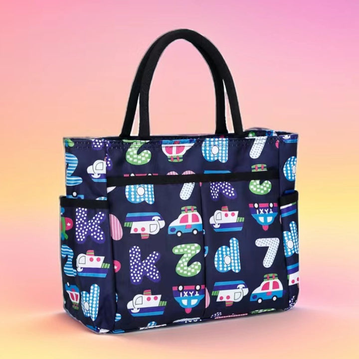 Multi-Pocket Candy Print Tote Bag Kalsten