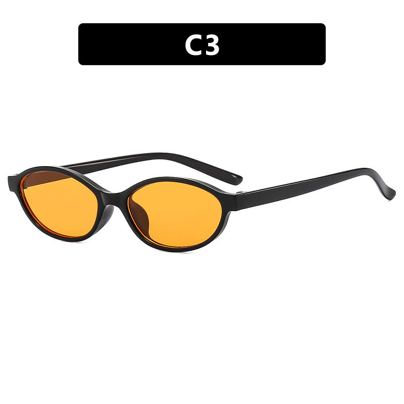 Women oval-shaped sunglasses with transparent frame and UV protection Kalsten