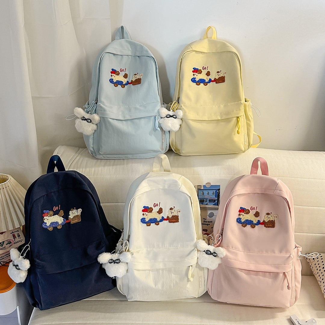 Cute Embroidered Animal-Themed Backpack Kalsten