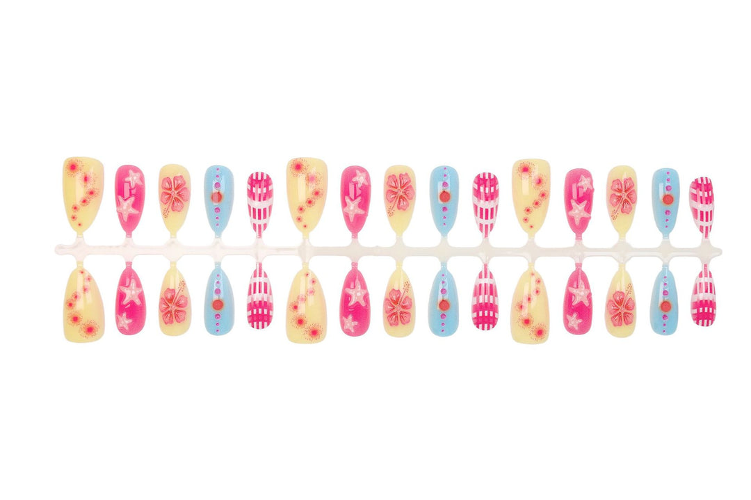 Creative flower and star design artificial nail set Kalsten