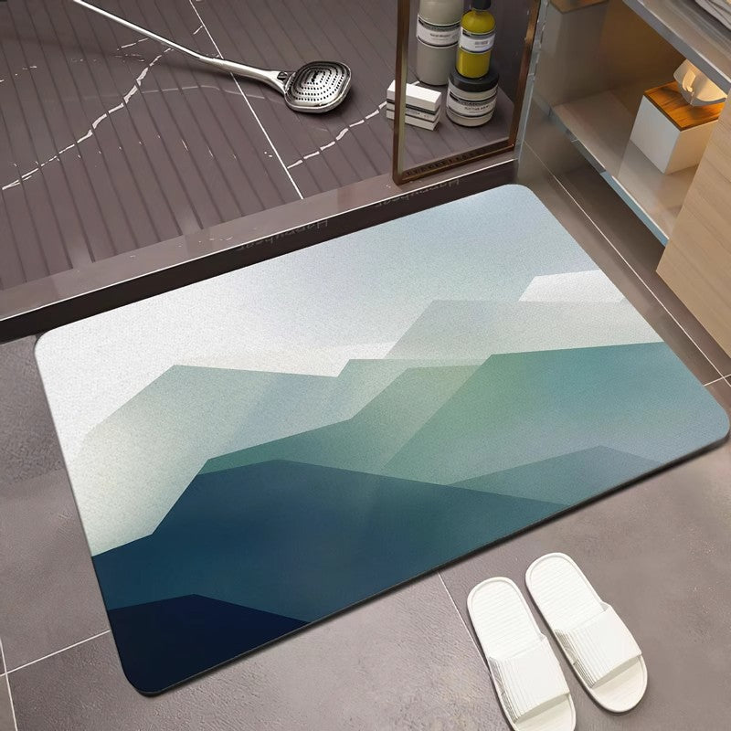 Scenic Mountain Landscape Bath Mat Kalsten