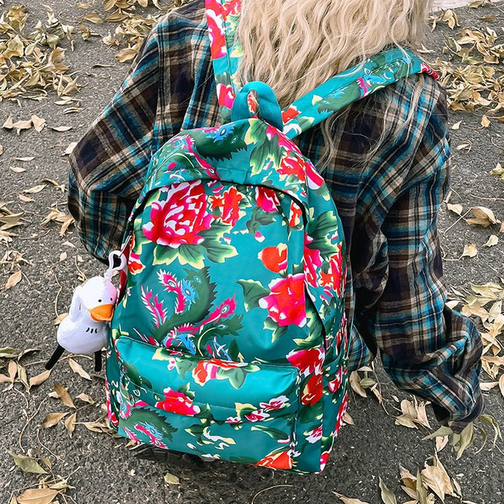 Leisure backpack with colorful floral pattern Kalsten