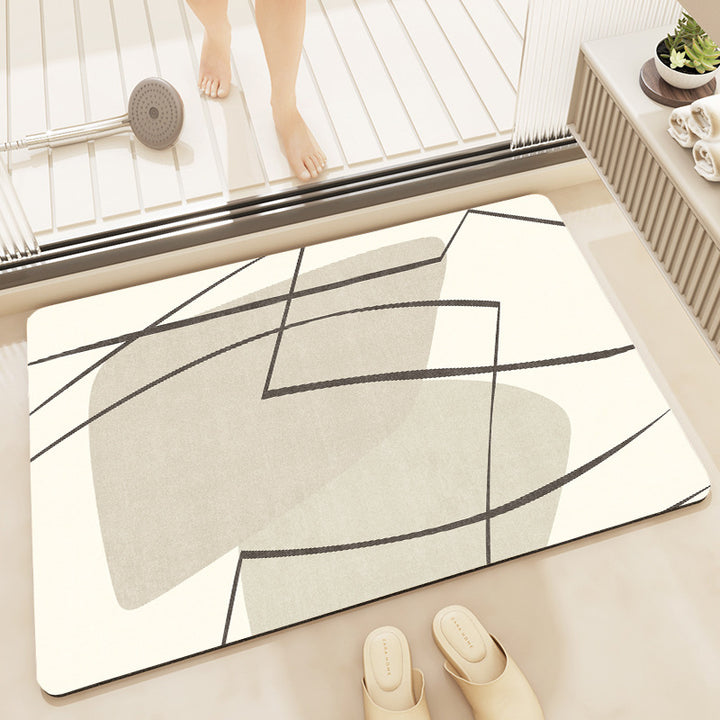 Artistic Cat-Themed Bath Mat Kalsten