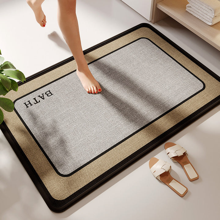 Luxurious Floral Print Bath Mat