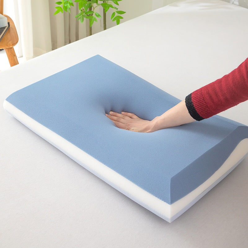 contour memory foam ergonomic cervical pillow with breathable cooling knit cover and removable washable sleeve Kalsten