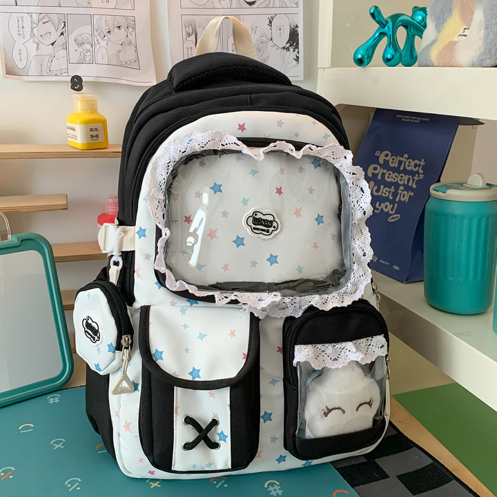 Whimsical Star-Embellished Cute Backpack Kalsten