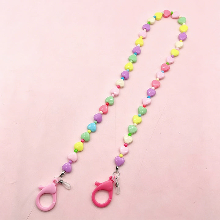 Colorful Heart-Shaped Beaded Eyewear Chain Kalsten