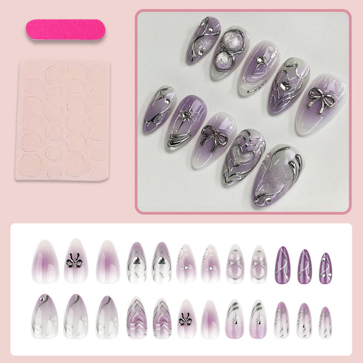 Nail art set with elegant flower and glitter accents Kalsten