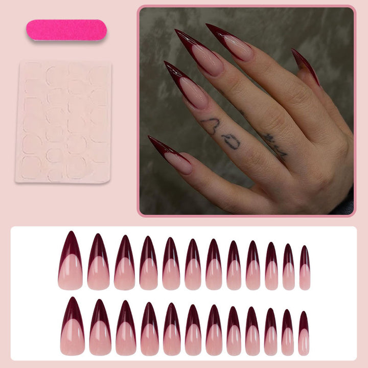 Artificial nail set with elegant tips, sophisticated color scheme and creative design Kalsten