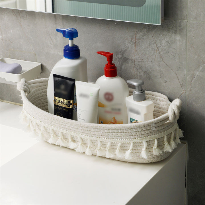 Women Decorative Storage Basket with Fringe Decoration Kalsten