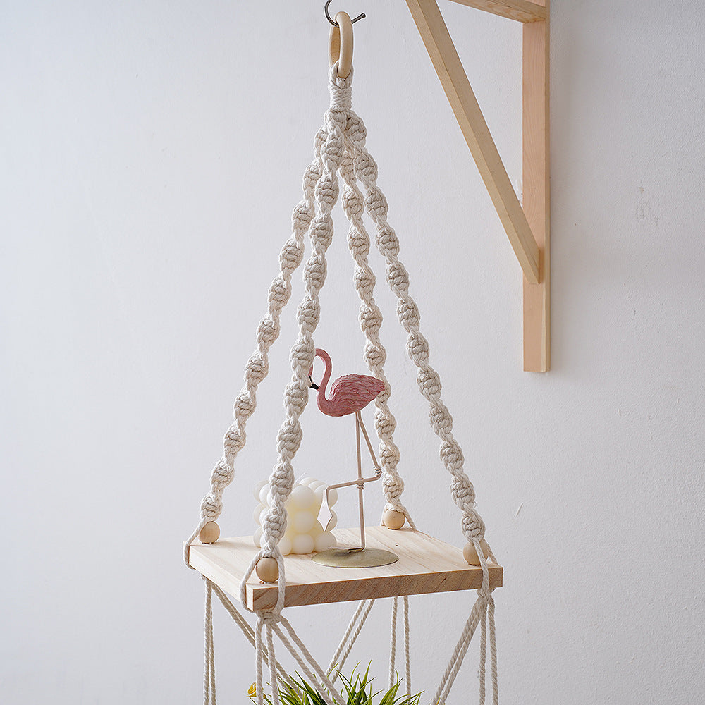 Macramé Hanging Shelf Organizer Kalsten