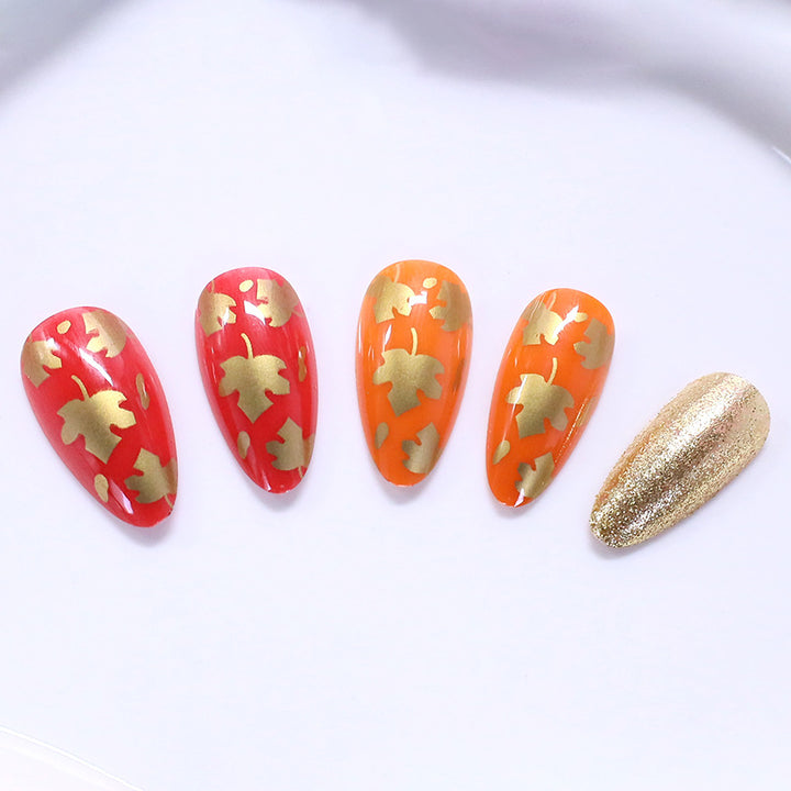 Autumn-Themed Decorative Nail Art Enhancements Kalsten