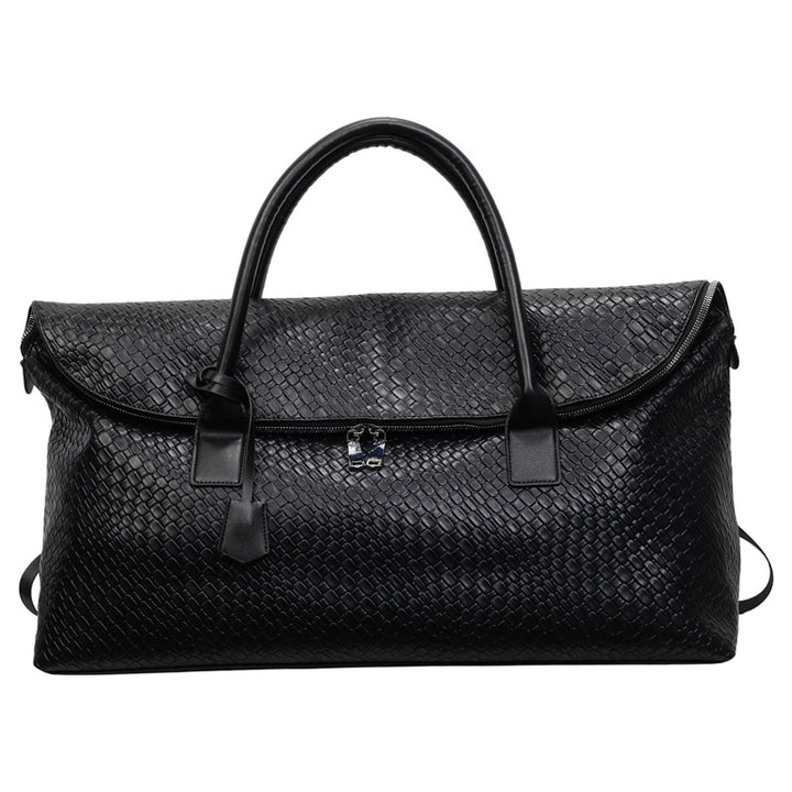 Premium Textured Leather Weekender Duffle