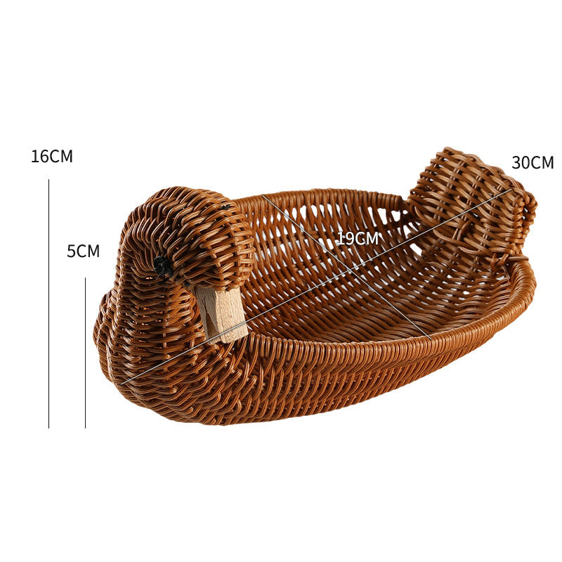Unisex Braided Decoration Basket in Duck Shape Kalsten