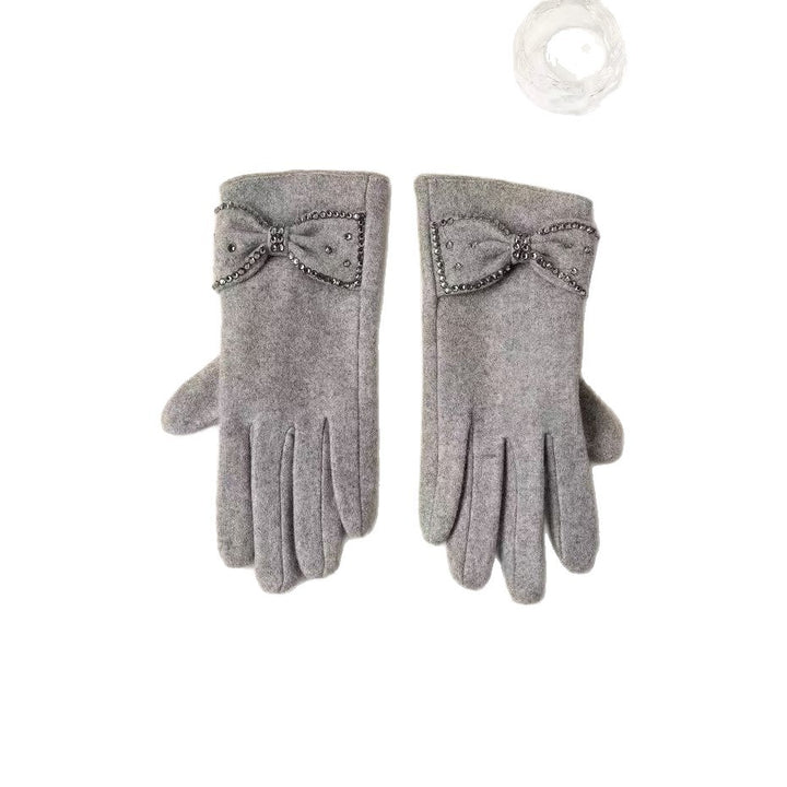 Elegant Bow Detail Touchscreen Gloves Kalsten