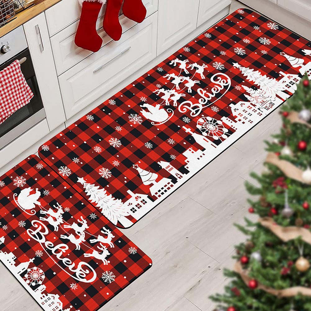 Christmas-Themed Kitchen Mat Set Kalsten